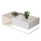 Moderne Salontafel met Geïntegreerde LED Verlichting en Glasplaat – Hoogglans & Stijlvol