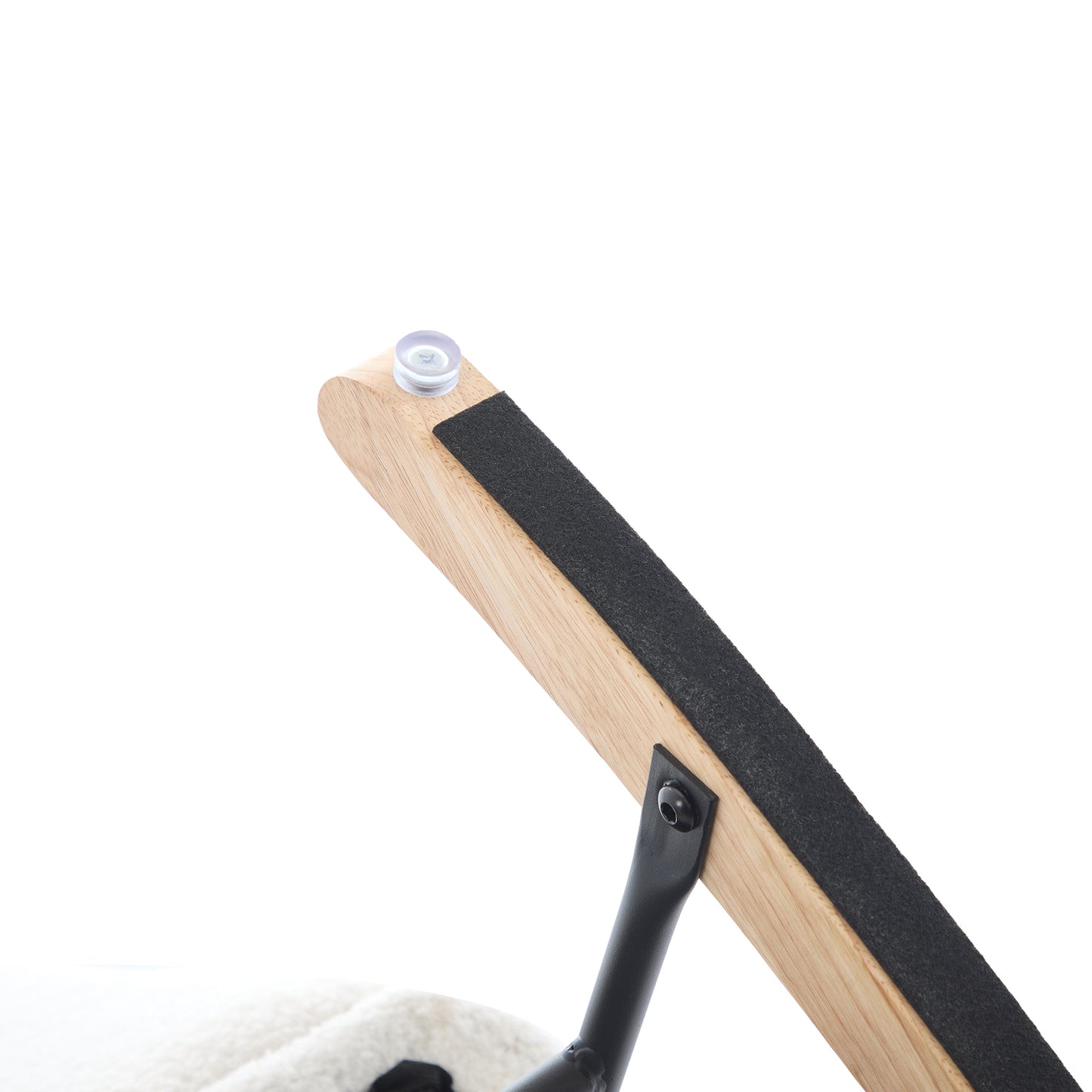 Schommelstoel met Voetenbank in Teddy Stof – Comfortabel & Tijdloos Design