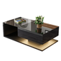 Moderne Salontafel met Geïntegreerde LED Verlichting en Glasplaat – Hoogglans & Stijlvol
